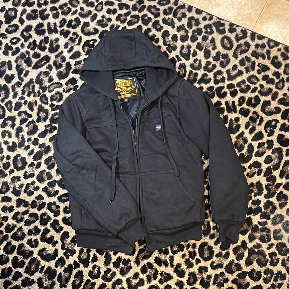 Heated Bomber Style Sweatshirt with Power Supply